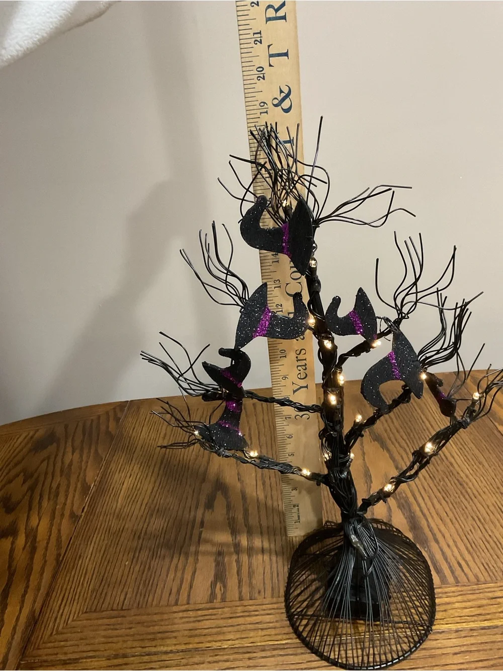 Black and Purple LED Decorative Holiday Tree witch 🧙 hats Halloween